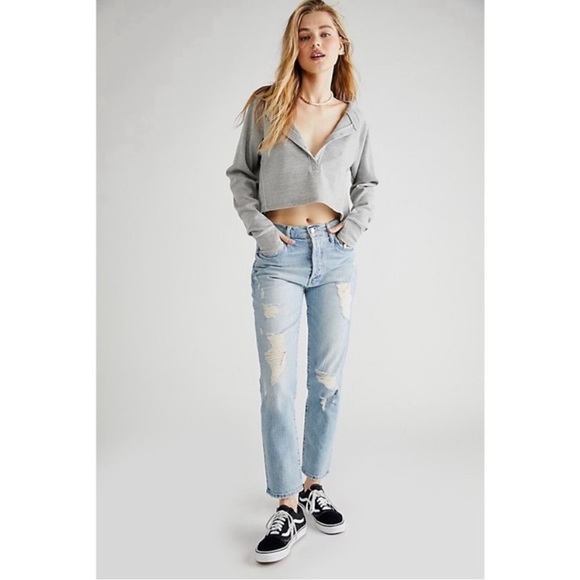 Mother Denim The Trickster Ankle Straight Leg Jean in An Icy Confession Size 26 - Picture 14 of 14